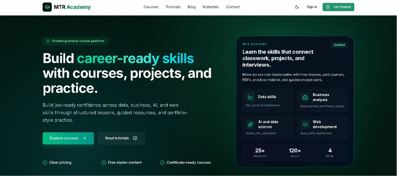 MTR Academy EdTech platform